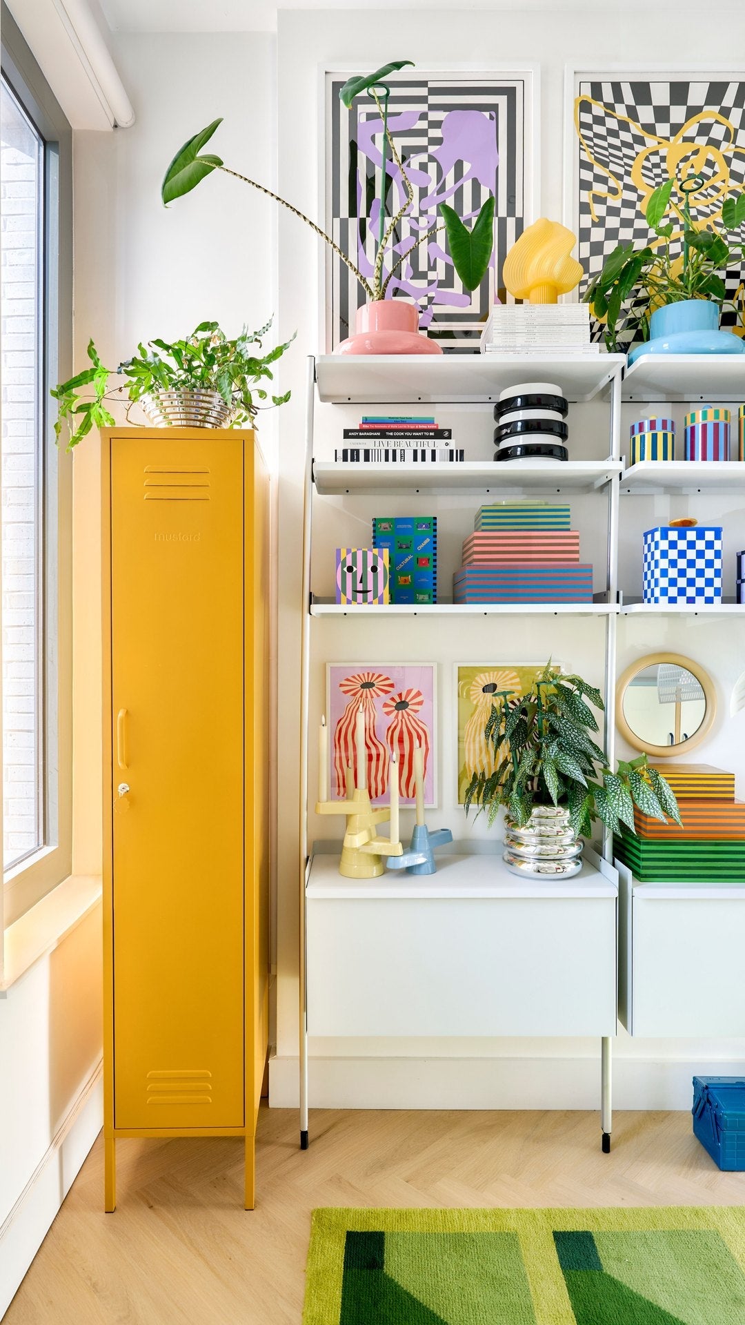 The Skinny locker in Mustard yellow