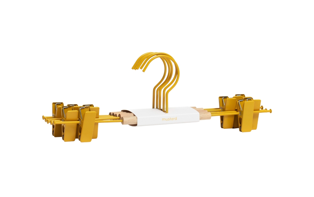 Adult Clip Hangers in Mustard