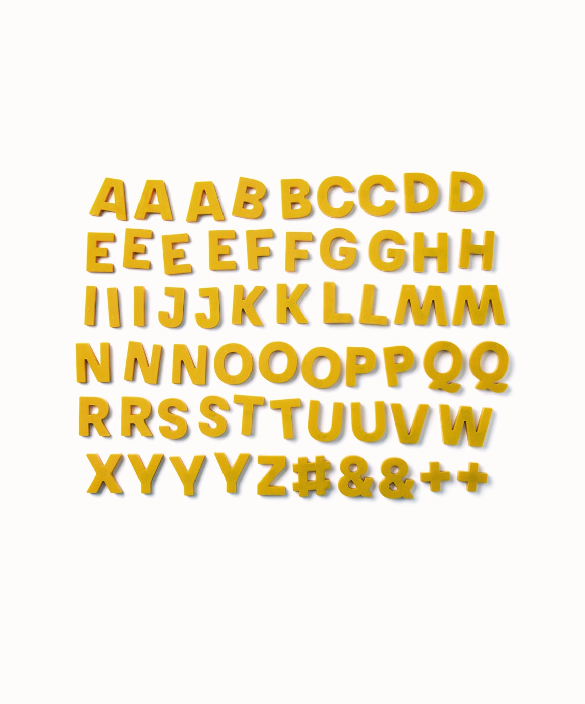Magneti alfabetici in Mustard di Wordbits