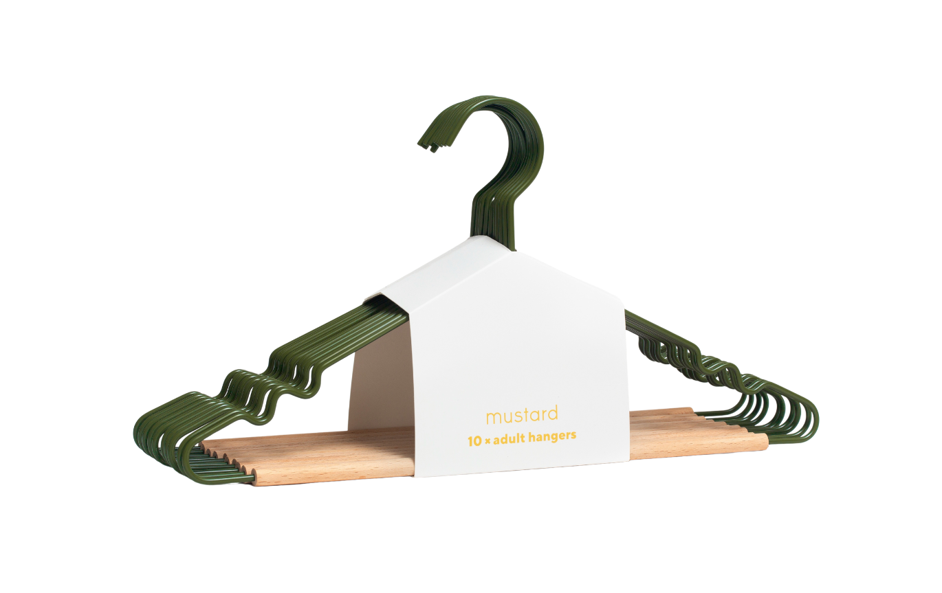 Kleiderbügel für Erwachsene in Olive