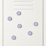 Die Buttons in Flieder