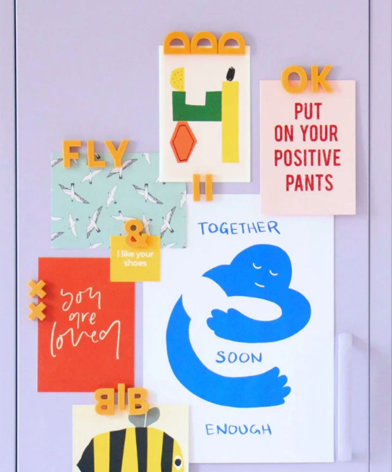 Alphabet-Magnete in Mustard von Wordbits