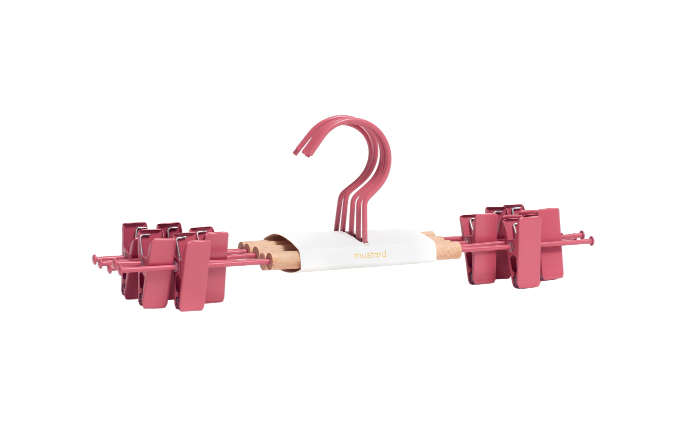 Cintres à clip pour adultes en berry