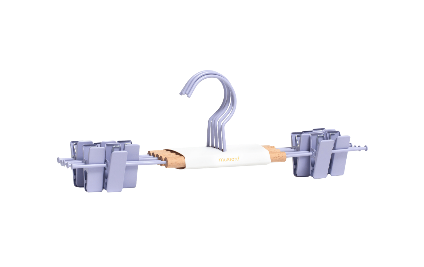 Cintres à clip pour adultes en lilas