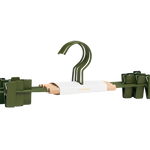 Cintres à clip pour adultes en olive