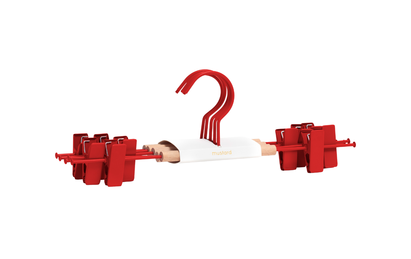 Cintres à clip pour adultes en coquelicot