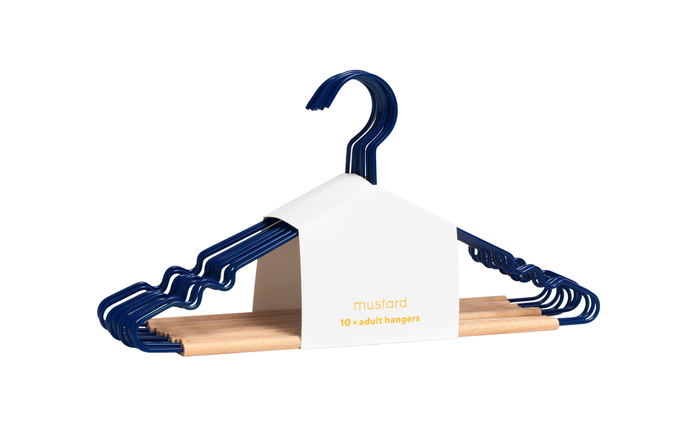 Cintres adultes en bleu marine