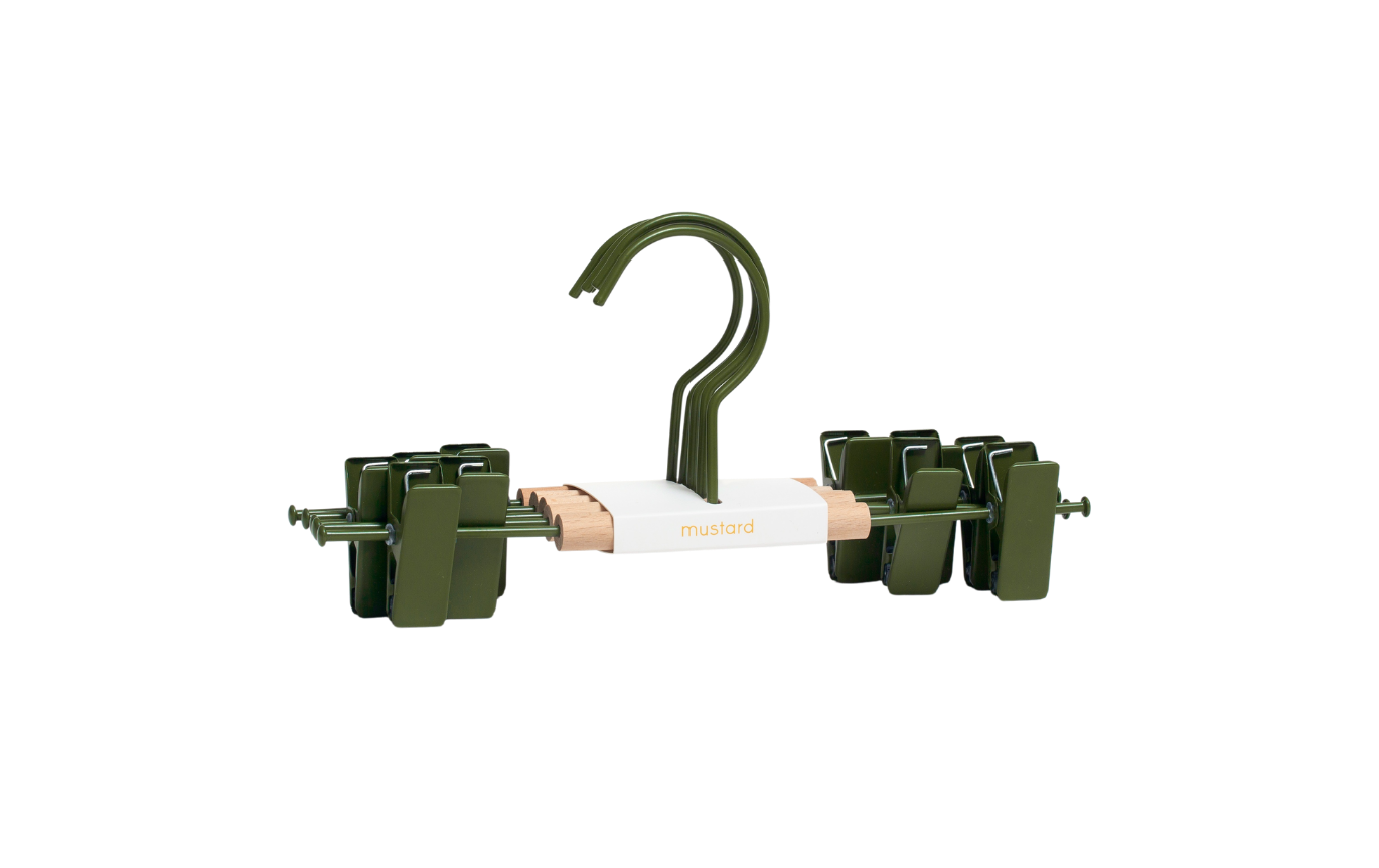 Cintres à clip pour enfants en olive