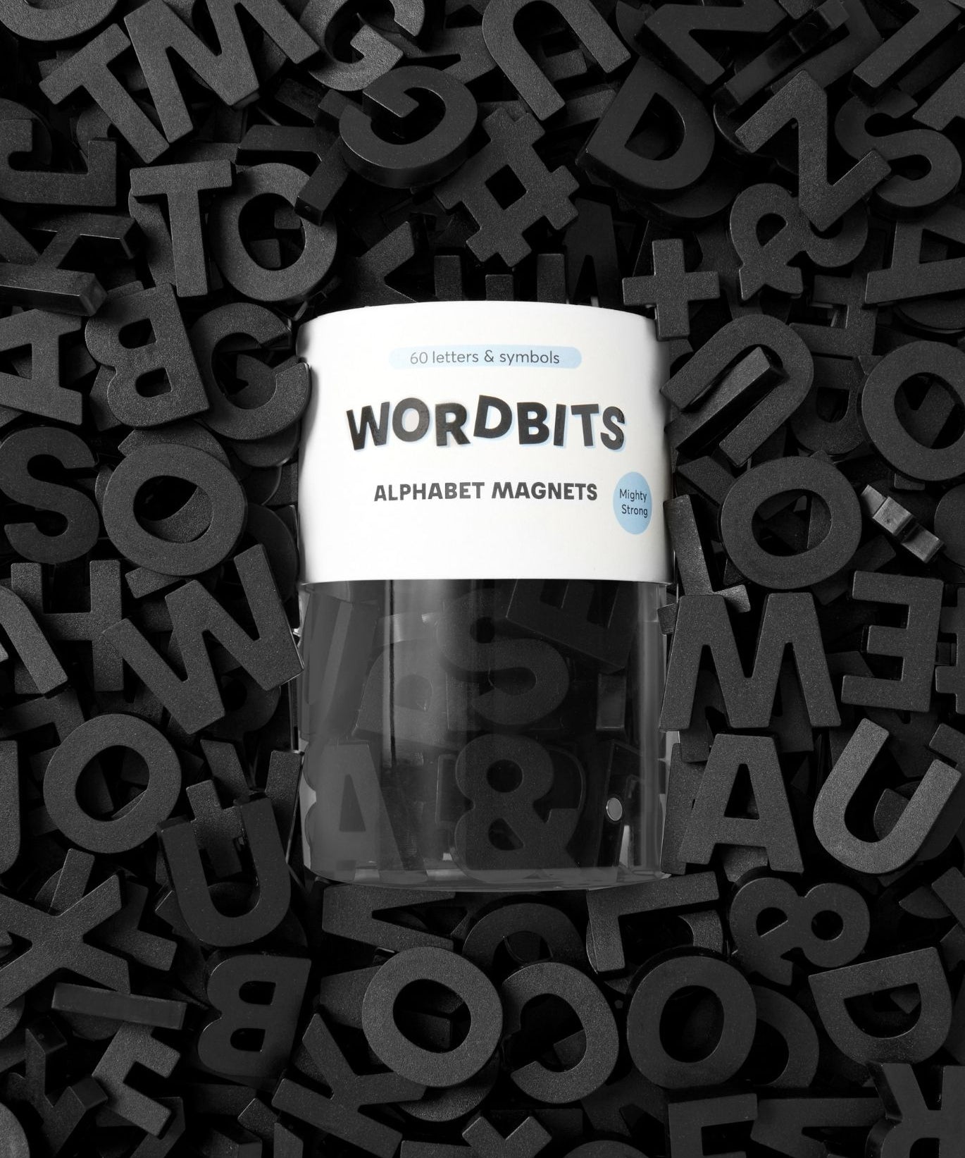 Aimants Alphabet en noir par Wordbits