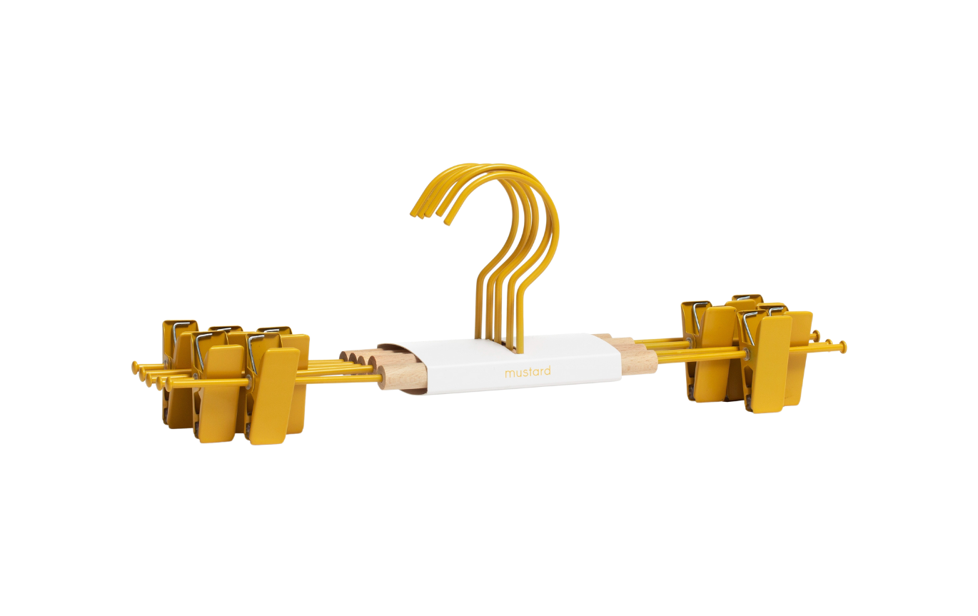 Appendini a clip per adulti in Mustard