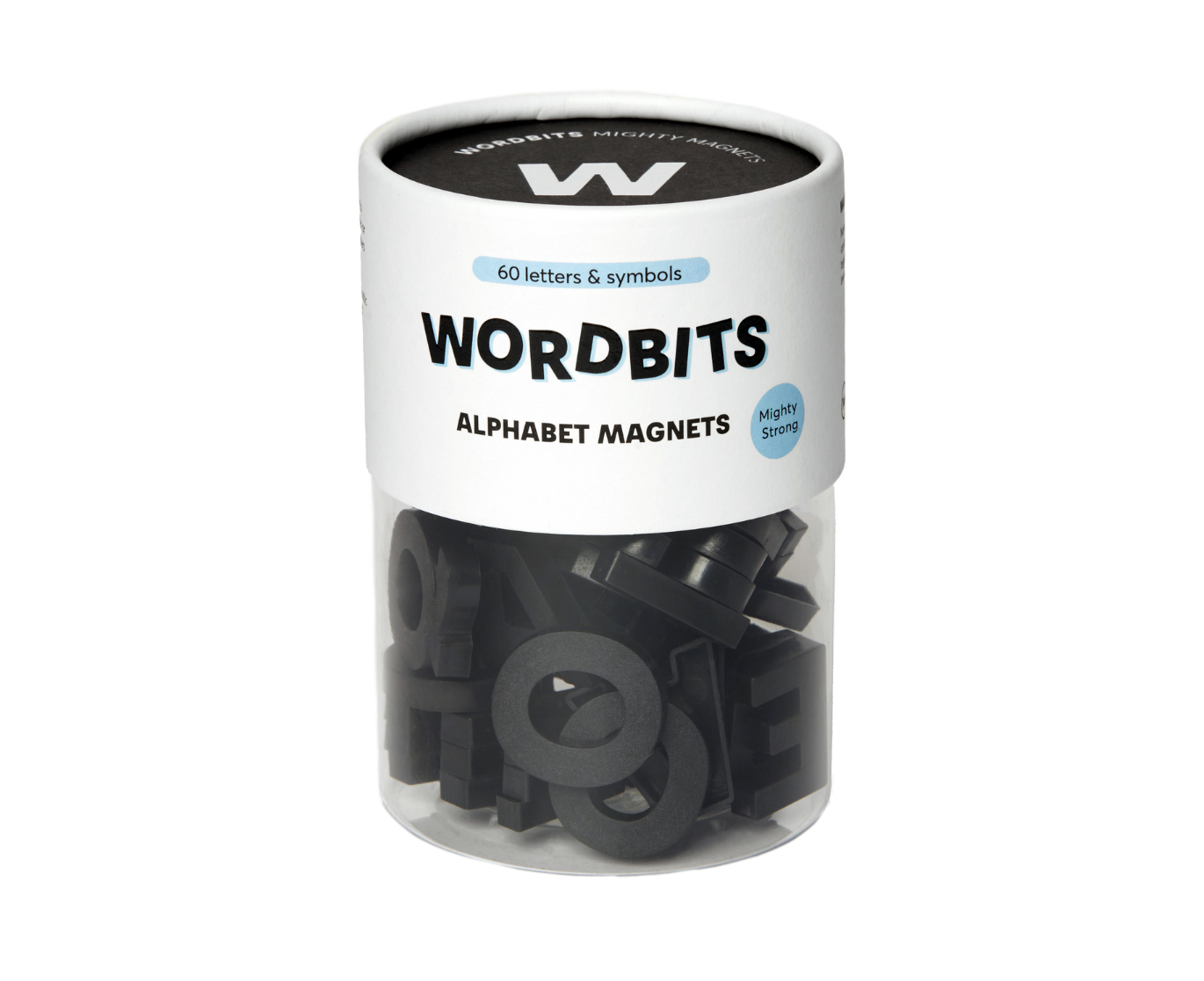Magneti dell'alfabeto in nero di Wordbits
