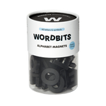 Magneti dell'alfabeto in nero di Wordbits